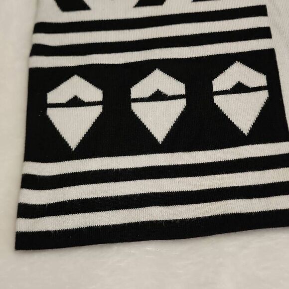 Stilletto's Women's Size Medium Bodycon Sweater Dress Black and White Geometric - Picture 2 of 9
